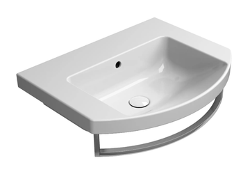 NORM 60X49 - Single ceramic washbasin with towel rail by GSI ceramica - view 2